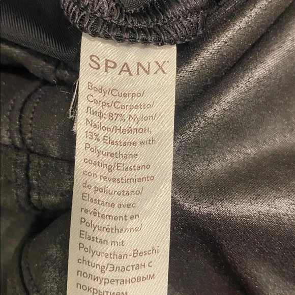 Spanx Faux Leather Leggings - 2437 - Black Size Small - Picture 9 of 9